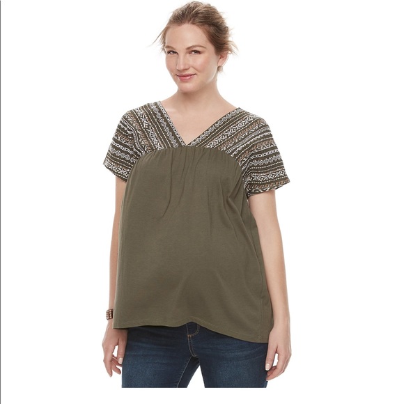 Embroidered maternity top size large - Picture 1 of 4